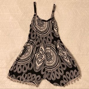 Girls Bali Flower Print Romper